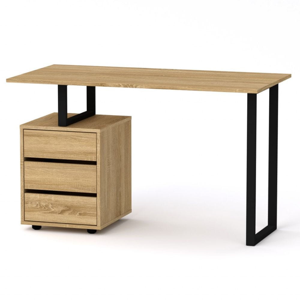 eoshop Písací stôl LOFT-2 ABS (Farba dreva: dub sonoma)